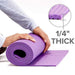 Gaiam Essentials Premium Yoga Mat with Yoga Mat Carrier Sling, Purple, 72"L x 24"W x 1/4 Inch Thick Sports Gaiam 