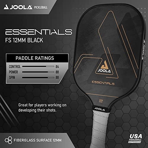 JOOLA Essentials Performance Pickleball Paddle with Reinforced Fiberglass Surface and Honeycomb Polypropylene Core Sports JOOLA 