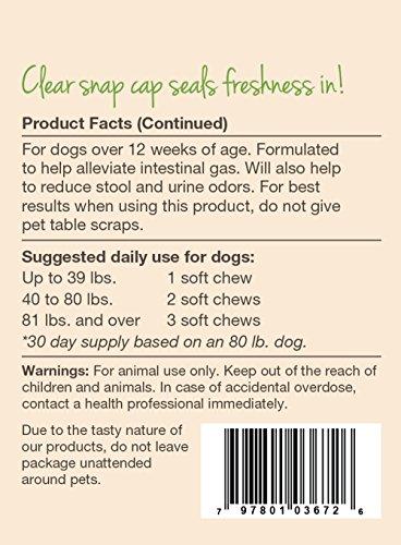 NaturVet Gas & Flatulence Supplement Aid for Dogs, Relieve Gas and Bloating discomfort with No Toot Gas Aid by Animal Wellness NaturVet 