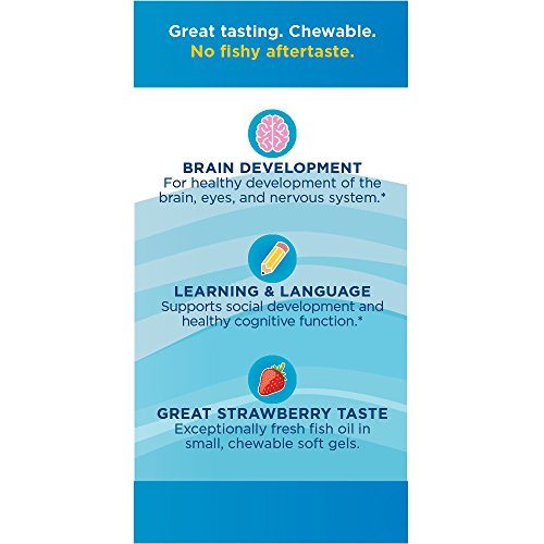 Nordic Naturals Children's DHA Xtra - Potent Omega 3 Formula with Twice The DHA for Kid's Cognitive Development, Learning and Mood, Berry Punch, Softgel - 90 Count Supplement Nordic Naturals 