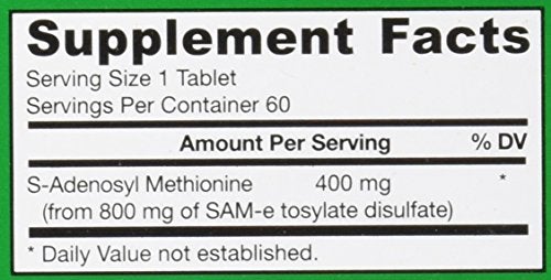 Jarrow Formulas SAM-e, Promotes Joint Strength and Mood, 400 mg, 60 Enteric-Coated Tabs Supplement Jarrow 