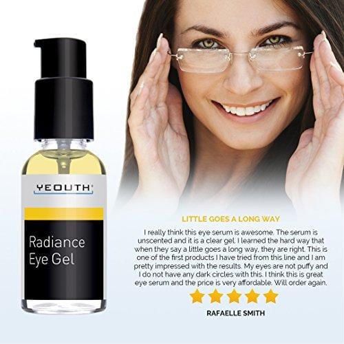 YEOUTH Eye Gel Cream for Anti Aging, Wrinkle Cream, Dark Circles, Puffy Eyes, Eye Bags, Crows Feet, with Hyaluronic Acid Serum and Tripeptide - 100% Guaranteed Skin Care Yeouth 