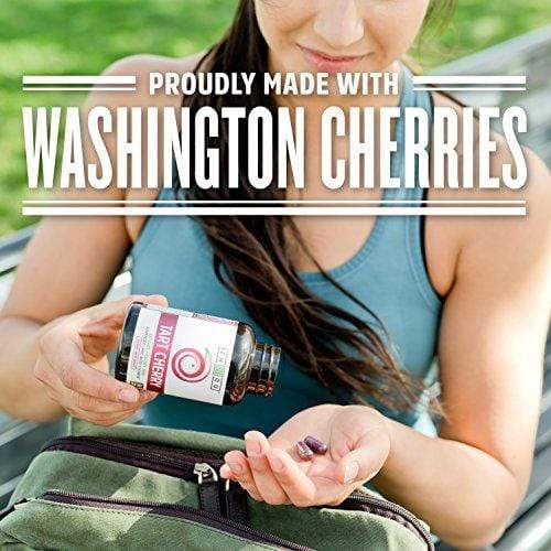 Tart Cherry Extract Capsules with Celery Seed - Advanced Uric Acid Cleanse for Joint Comfort, Healthy Sleep Cycles and Muscle Recovery - Potent Polyphenols Supplement - 60 Veggie Capsules Supplement Zhou Nutrition 