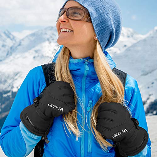 Ski Gloves - VELAZZIO Waterproof Breathable Snowboard Gloves, 3M Thinsulate Insulated Warm Winter Snow Gloves, Fits both Men & Women (M) Ski VELAZZIO 