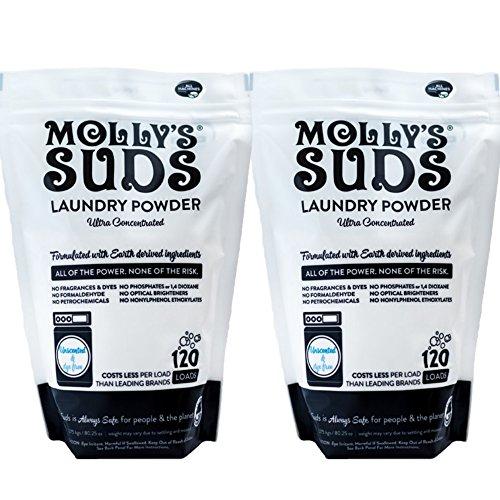 Molly's Suds Unscented Laundry Detergent Powder, Bundle of 2, 240 loads total, Natural Laundry Soap for Sensitive Skin Laundry Detergent Molly's Suds 