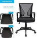 Furmax Office Mid Back Swivel Lumbar Support Desk, Computer Ergonomic Mesh Chair with Armrest (Black) Furniture Furmax 