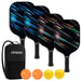 LSTECICE Pickleball Paddles Set of 4 Pickleball Racket Sets, Polypropylene Honeycomb Core,Pickleball Equipment with Pickleball Racquets, 4 Balls and 1 Pickleball Bag Sports LSTECICE 