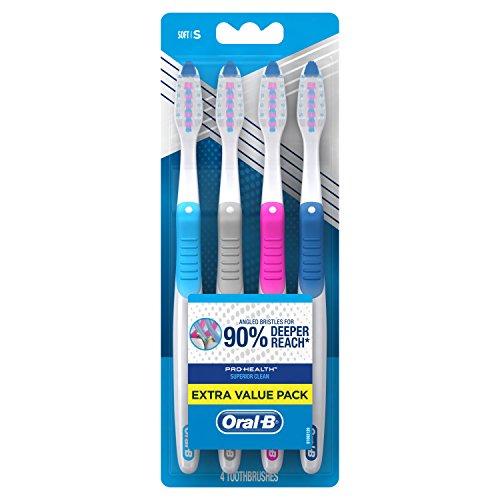 Oral-B Pro-Health Toothbrush, Superior Clean, 4 Count Toothbrush Oral B 