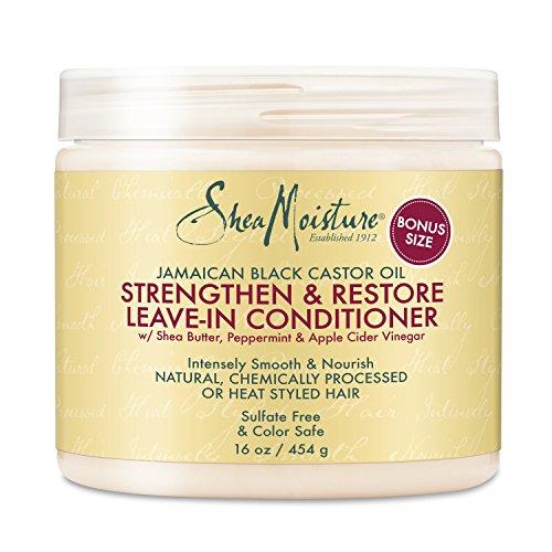 Shea Moisture Jamaican Black Castor Oil Strengthen/Grow and Restore Leave-in Conditioner, 16 Ounce Hair Care Shea Moisture 