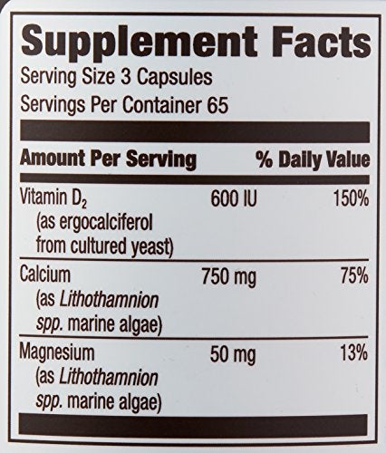 Amazon Elements Calcium Complex with Vitamin D, Vegan, 195 Capsules, 2 month supply Supplement Amazon Elements 