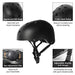 Tourdarson Adult Skateboard Helmet Specialized Certified Protection Multi-Sports for Scooter Skate Skateboarding BMX (Black, Medium) Sports Tourdarson 