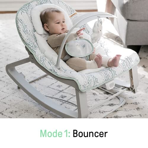 Ingenuity Keep Cozy 3-in-1 Grow with Me Vibrating Baby Bouncer Seat & Infant to Toddler Rocker - Spruce, Newborn and up Baby Product Ingenuity 
