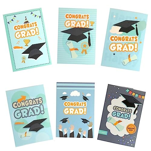 Oletx 24PCS Graduation Cards with Envelopes, Congratulations Card with UV Printted, Grad Gift Greeting Card Bulk for Graduates Office Product Oletx 