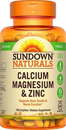 Sundown Naturals® Calcium, Magnesium and Zinc High Potency, 100 Caplets Supplement Sundown Naturals 