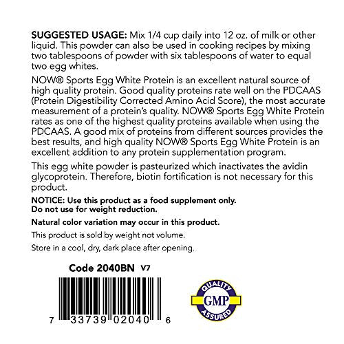 NOW Sports Eggwhite Protein, 1.2-Pound Supplement Now Sports 