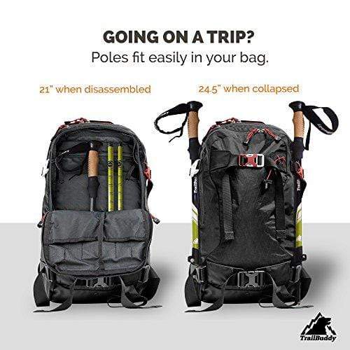 TrailBuddy Trekking Poles - 2-pc Pack Adjustable Hiking or Walking Sti —  ShopWell