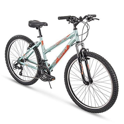 Huffy Hardtail Mountain Trail Bike 24 inch, 26 inch, 27.5 inch, 26 inch wheels/15 inch frame, Gloss Metallic Mint Outdoors Huffy 