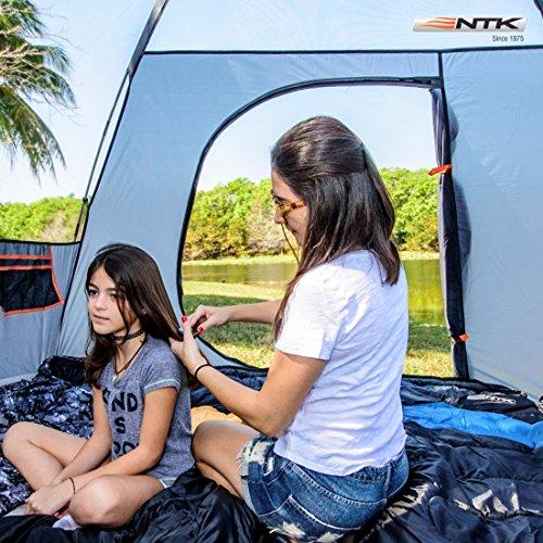 NTK Colorado GT 3 to 4 Person 7 by 7 Foot Foot Outdoor Dome Family Camping Tent 100% Waterproof 2500mm, Easy Assembly, Durable Fabric Full Coverage Rainfly - Micro Mosquito Mesh Tent NTK 