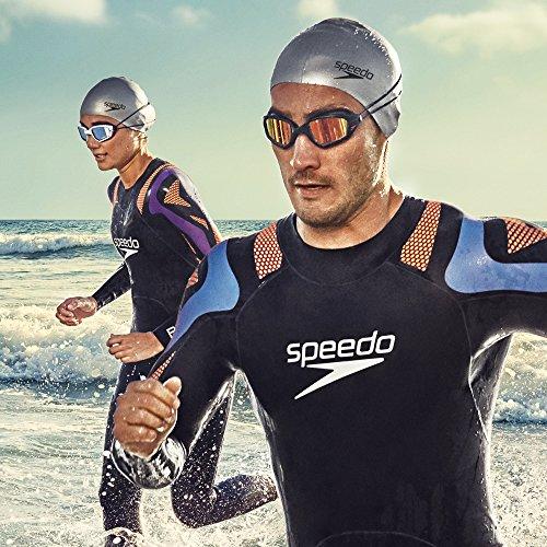 Speedo Silicone Solid Swim Cap, Black, One Size Swim Cap Speedo 