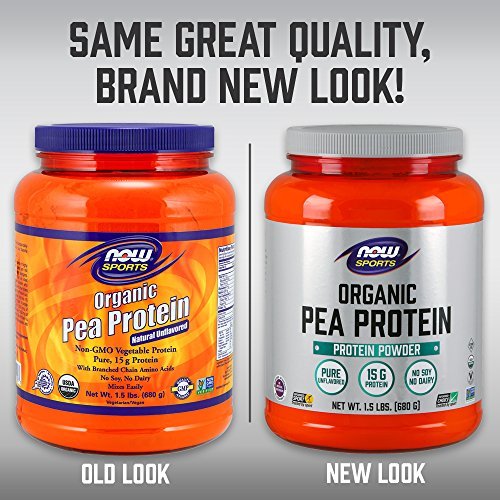 NOW Sports Organic Pea Protein Powder, 1.5 Pound Supplement Now Sports 