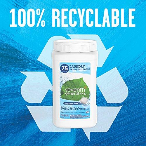 Seventh Generation Laundry Detergent Packs, Fragrance Free, 75 Count Laundry Detergent Seventh Generation 
