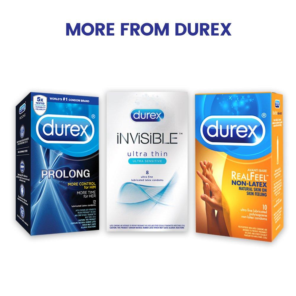 Durex Condom Performax Intense Natural Latex Condoms, 24 Count - Ultra Fine,  ribbed, dotted with delay lubricant 