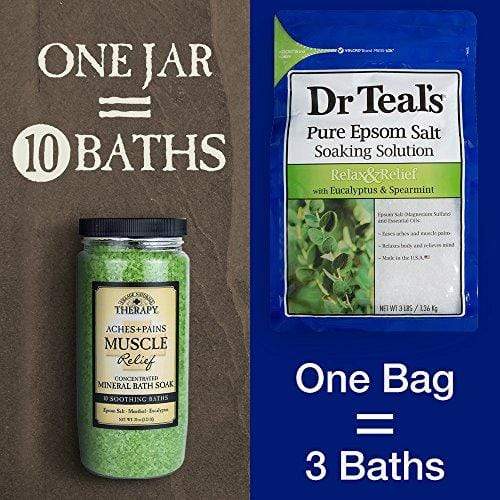 Village Naturals Therapy, Mineral Bath Soak, Aches and Pains Muscle Relief, 20 oz, Pack of 4 Skin Care Village Naturals Therapy 