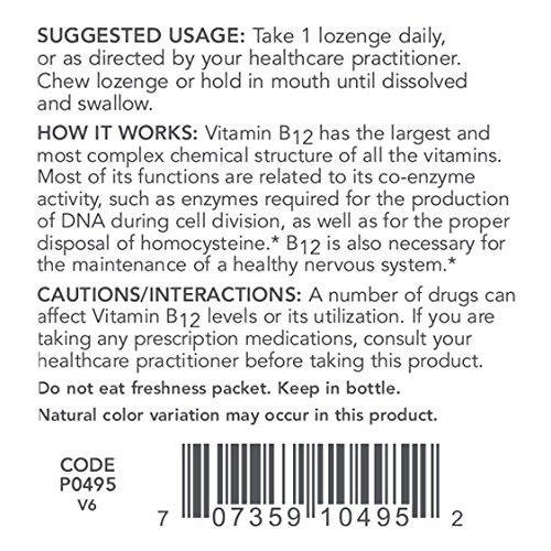 Protocol For Life Balance - Methyl B12 1,000 mcg Methylcobalamin - Supports Homocysteine Metabolism and Healthy Nervous System, Energy Boost, Cognitive Function, Digestive System - 100 Lozenges Supplement Protocol For Life Balance 