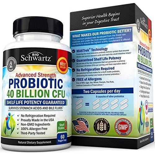 Probiotic 40 Billion CFU Supplement BioSchwartz 