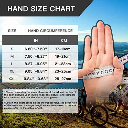 Souke Sports Cycling Bike Gloves Padded Half Finger Bicycle Gloves Shock-Absorbing Anti-Slip Breathable MTB Road Biking Gloves for Men/Women Black Large Outdoors Souke Sports 