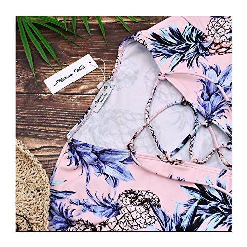 MarinaVida Women One Piece Long Sleeve Swimsuit Deep V Neck Bathing Suit Women's Swimwear MarinaVida 