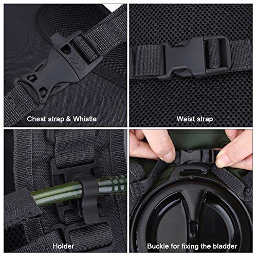 G4Free Tactical Hydration Packs Helmet Water Backpacks with 3L BPA Free Bladder Kids Adults for Hiking, Cycling, Running, Skiing, Walking and Climbing(Black) Backpack G4Free 