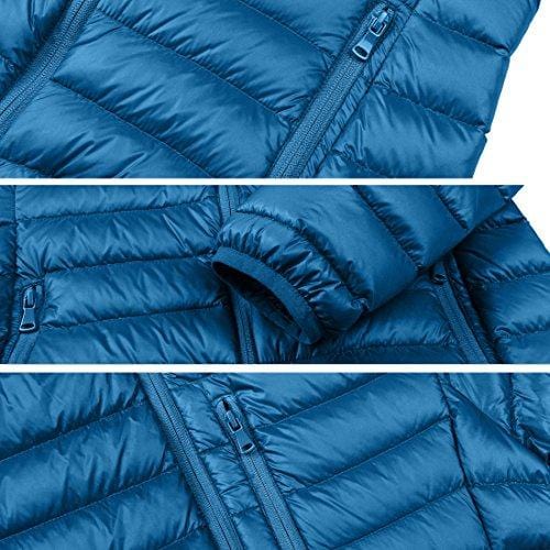 Wantdo Women's Lightweight Packable Hooded Down Coat(Acid Blue, Medium) Ski Wantdo 