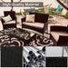 Patio Furniture Set 4 Piece Outdoor Wicker Sofas Rattan Chair Wicker Conversation Set Coffee Table Bistro Sets for Pool Backyard Lawn (Black) Lawn & Patio FDW 