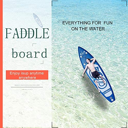 FunWater Inflatable 10'x31''x6'' Stand UP Paddle Board Ultra-Light (17.6lbs) Everything Included ISUP, Adj Paddle, Kayak Seat, Pump, SUP Backpack, Leash, Waterproof Bag, Non-slip Deckpad Youth & Adult Outdoors FunWater 