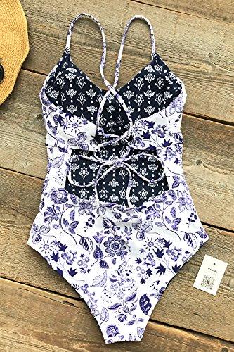 CUPSHE Light Up The Night Print One-Piece Swimsuit Beach Swimwear Bathing Suit (L) Women's Swimwear CUPSHE 