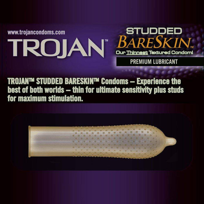 Trojan Studded Bareskin Lubricated Condoms, 10 Count ShopWell Trojan Studded Bareskin Lubricated Condoms, 10 Count ShopWell