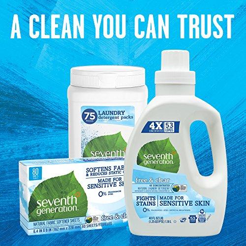 Seventh Generation Laundry Detergent Packs, Fragrance Free, 75 Count Laundry Detergent Seventh Generation 