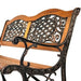 Sunnydaze 2-Person Garden Bench - Cast Iron and Wood Frame with Ivy Crossweave Design - 49-Inch Outdoor Patio Furniture - Perfect for Deck, Porch, Balcony, Backyard or Garden Lawn & Patio Sunnydaze Decor 