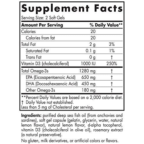 Nordic Naturals - Ultimate Omega-D3, Supports Healthy Bones and Immunity, 120 Soft Gels Supplement Nordic Naturals 