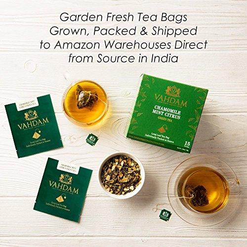 Chamomile Mint Citrus Green Tea Leaves, 15 Tea Bags (PACK OF 2) Food & Drink Vahdam 
