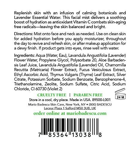 Mario Badescu Facial Spray with Aloe, Chamomile and Lavender, 4 oz. Skin Care Mario Badescu 