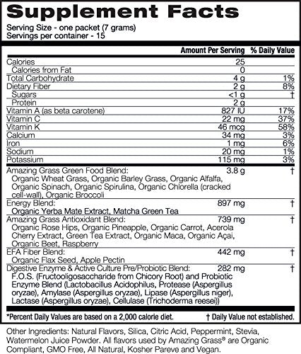 Amazing Grass Green Superfood Energy Watermelon, 0.24 Ounce, Pack of 15 Supplement Amazing Grass 