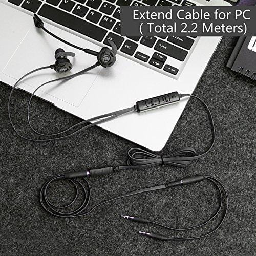 BlueFire 3.5 MM Gaming Headphone Wired Gaming Earphone Noise Cancelling Stereo Bass E-Sport Earphone with Adjustable Mic for PS4, Xbox One, Laptop, Cellphone, PC (Black) Personal Computer BlueFire 