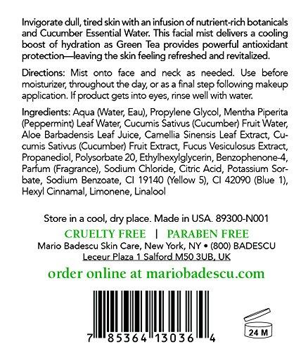 Mario Badescu Facial Spray with Aloe,Cucumber and Green Tea, 8 Fl Oz Skin Care Mario Badescu 