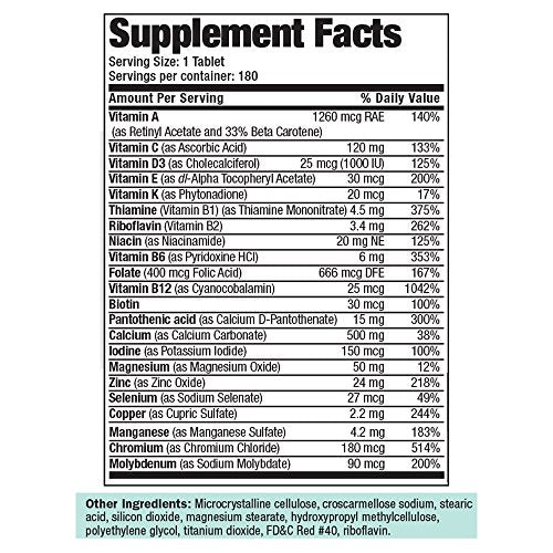 Bronson ONE Daily Women’s 50+ Complete Multivitamin Multimineral (180) Supplement Bronson Vitamins 