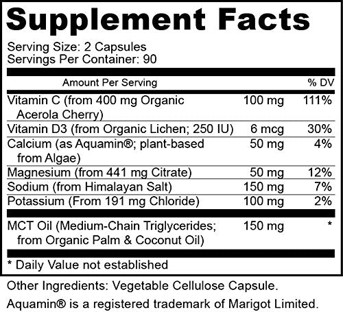 Keto Electrolyte Supplement- All Natural Electrolyte Capsules w/Himalayan Salt for Ketogenic-Low Carb Diet- Energy, ReHydrate & Recover; 180 Capsules Supplement PURELY beneficial 
