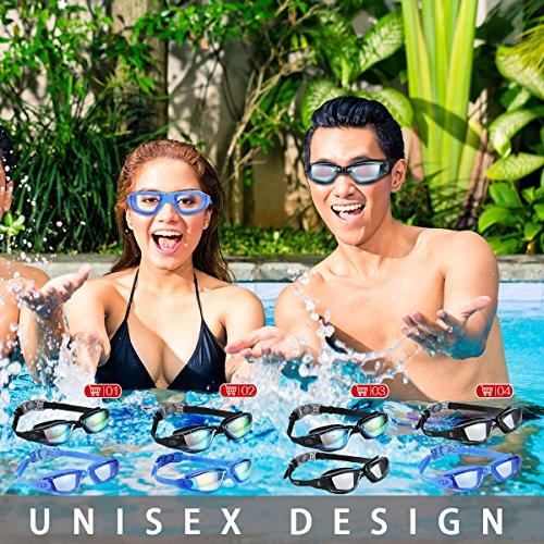 Aegend Swim Goggles, Pack of 2 Swimming Goggles No Leaking Anti Fog UV Protection Crystal Clear Vision Triathlon Swim Goggles with Free Protection Case for Adult Men Women Youth Kids Child, 6 Choices Swim Goggles Aegend 