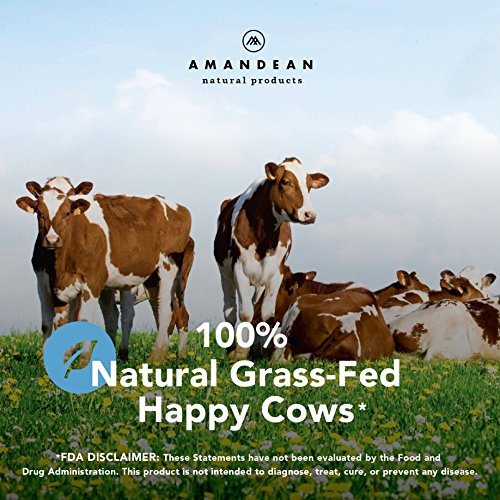 Collagen Peptides Packets | Box of 30 Individual Stick Packs | Grass Fed Hydrolyzed Collagen Protein Powder | Unflavored, Easy to Mix | Paleo & Keto Friendly | Promotes Healthy Joints, Gut, Skin, Hair Supplement AMANDEAN 