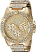 GUESS Stainless Steel Gold-Tone Crystal Embellished Bracelet Watch with Day, Date + 24 Hour Military/Int'l Time. Color: Gold-Tone (Model: U0799G2) Watch GUESS 